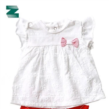 Bluse für Kinder mit Emb-Baumwoll-Body